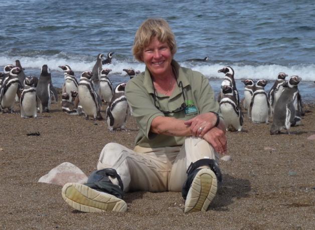 Dee with Magellanic Penguins