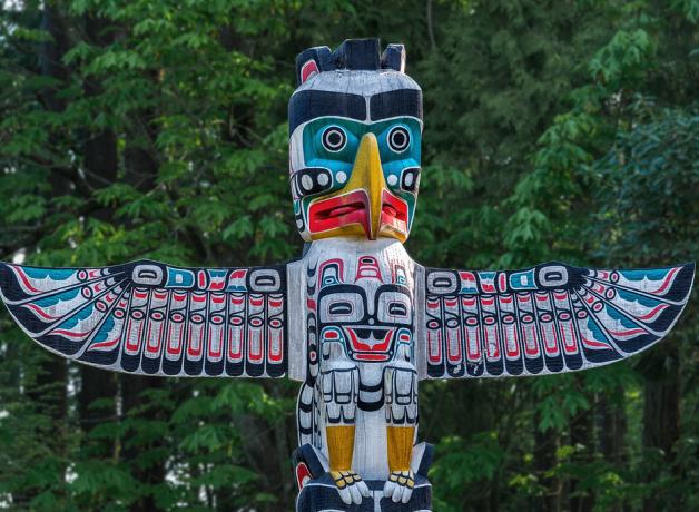 Thunderbird in Northwest Native Totem, Stanley Park, Vancouver