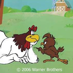 Foghorn Leghorn and Henry Hawk