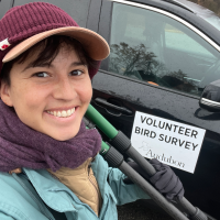 Ariana Remmel at a Christmas Bird Count