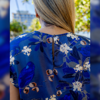 A blue and white 'Alala print shirt